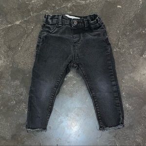 Zara Baby Girl black denim 12-18 months
